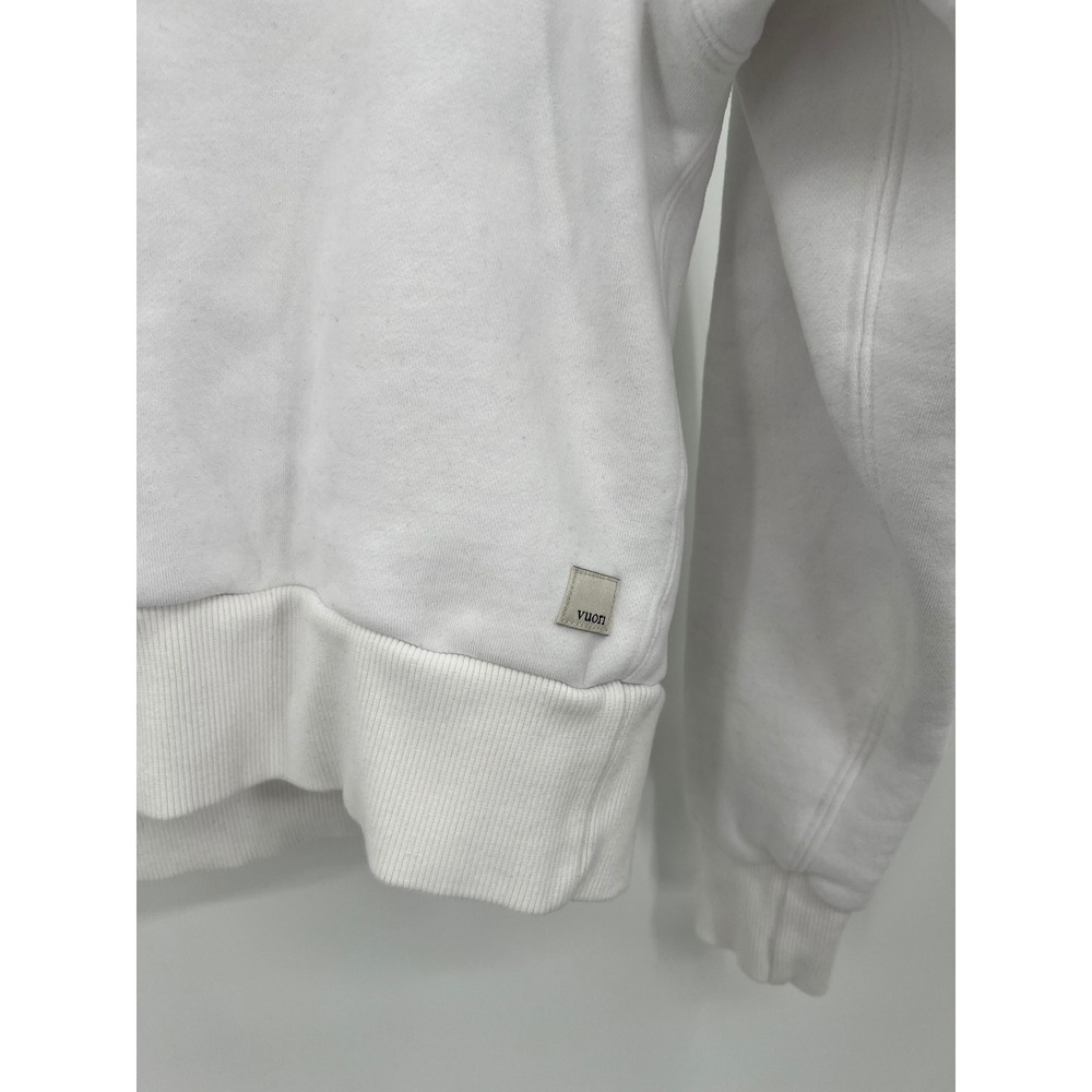 Vuori Restore Half Zip Hoodie White Organic Cotton Cropped Sweatshirt Womens XS - Picture 2 of 5